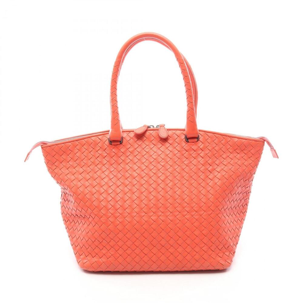 Bottega Veneta Intrecciato Tote Bag Handbag Leather Women's Orange